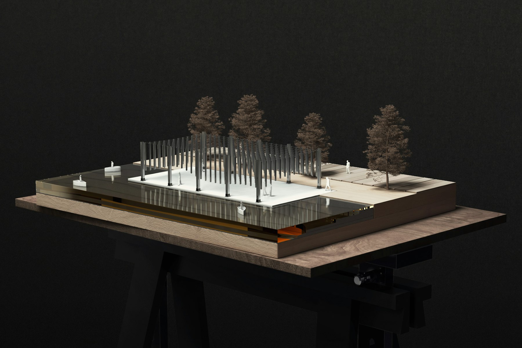 Architekturmodell auf einem Tisch